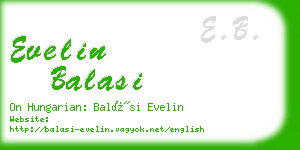 evelin balasi business card